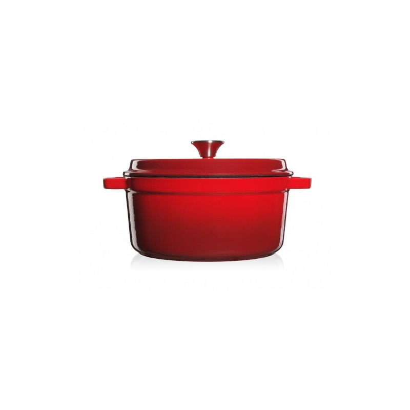 Grand Feu Geëmailleerde Gietijzeren Braadpan Rood 4.7L Grand Feu