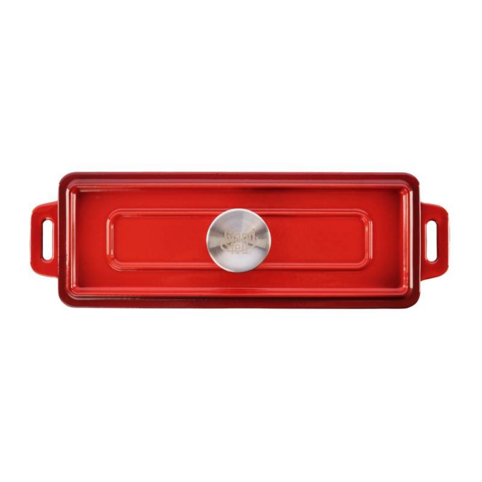 Grand Feu Geëmailleerde Gietijzeren Bakvorm met Deksel Rood Grand Feu