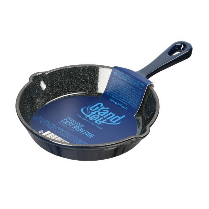 Grand Feu Geëmailleerde Gietijzeren Pan 15,5 cm Donker Blauw Grand Feu