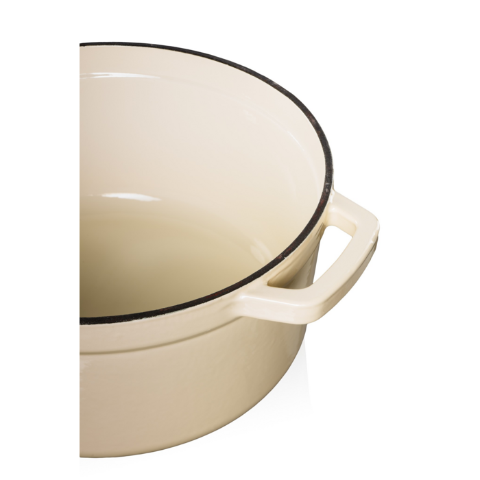 Grand Feu Geëmailleerde Gietijzeren Braadpan Wit 3.5L Grand Feu