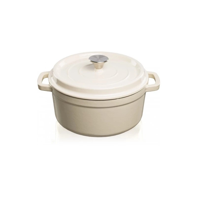 Grand Feu Geëmailleerde Gietijzeren Braadpan Wit 3.5L Grand Feu