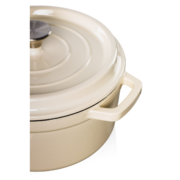 Grand Feu Geëmailleerde Gietijzeren Braadpan Wit 3.5L Grand Feu