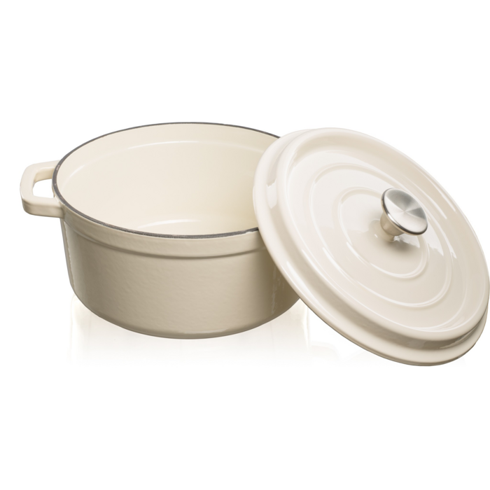 Grand Feu Geëmailleerde Gietijzeren Braadpan Wit 3.5L Grand Feu