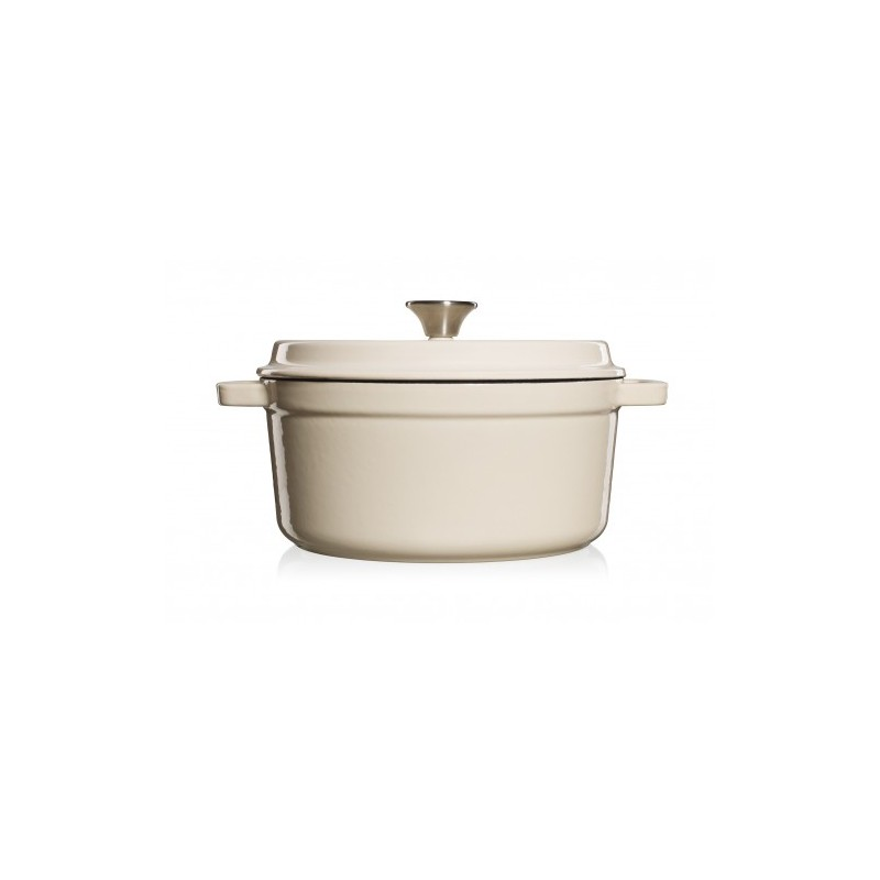 Grand Feu Geëmailleerde Gietijzeren Braadpan Wit 4.7L  Grand Feu