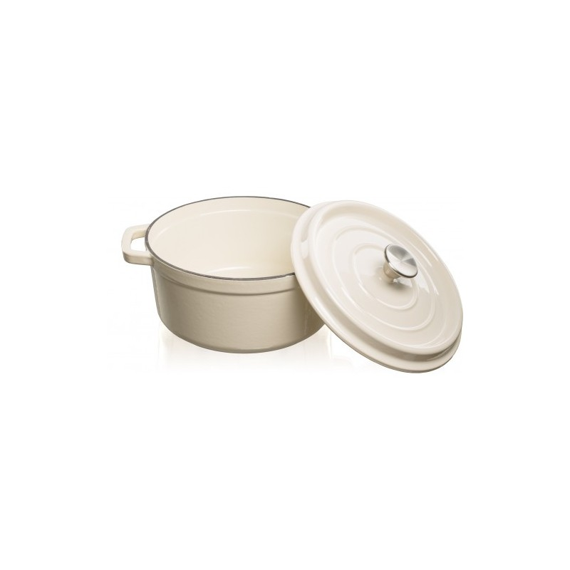 Grand Feu Geëmailleerde Gietijzeren Braadpan Wit 4.7L  Grand Feu