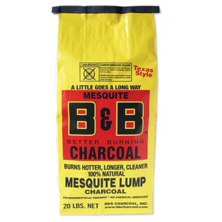 B&B Charcoal  B&B Mesquite Lump Charcoal 9kg