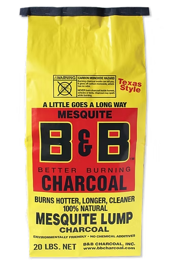 B&B Charcoal  B&B Mesquite Lump Charcoal 9kg