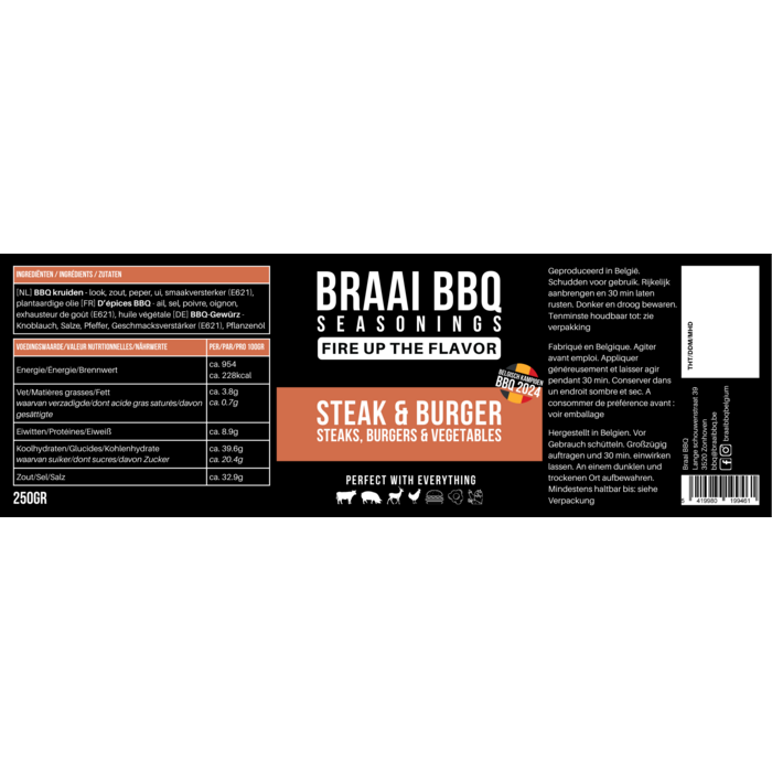 Braai Steak & Burger Rub Braai