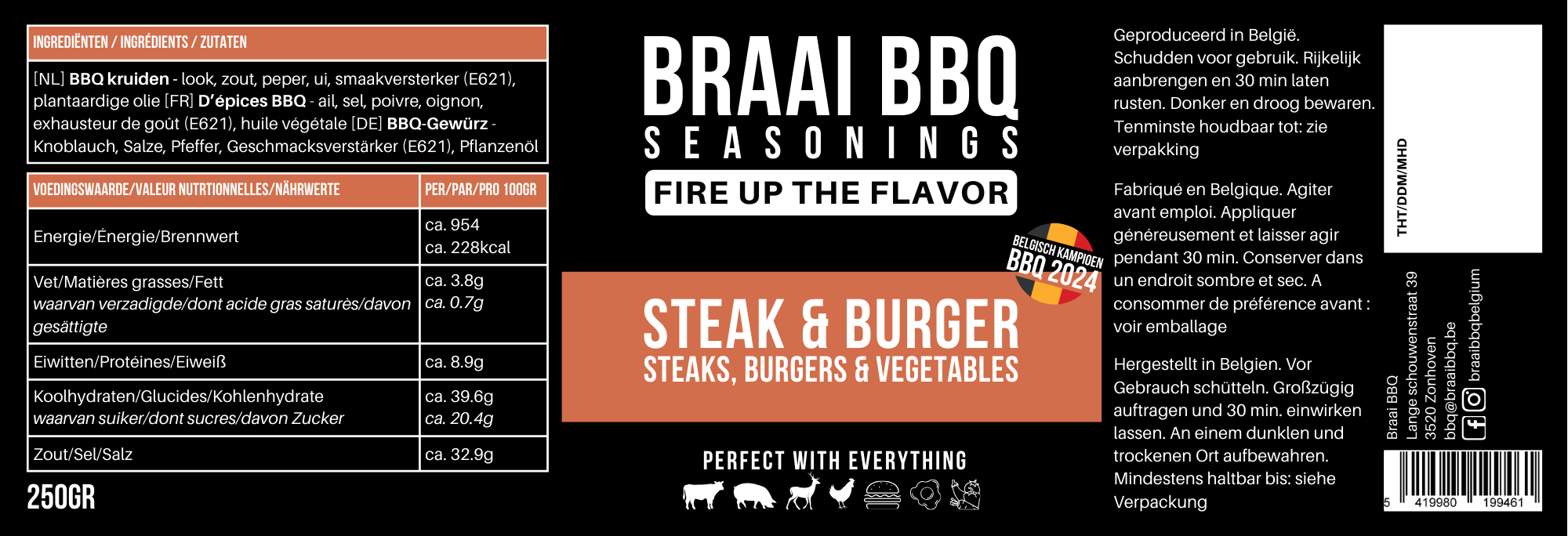 Braai Steak & Burger Rub Braai