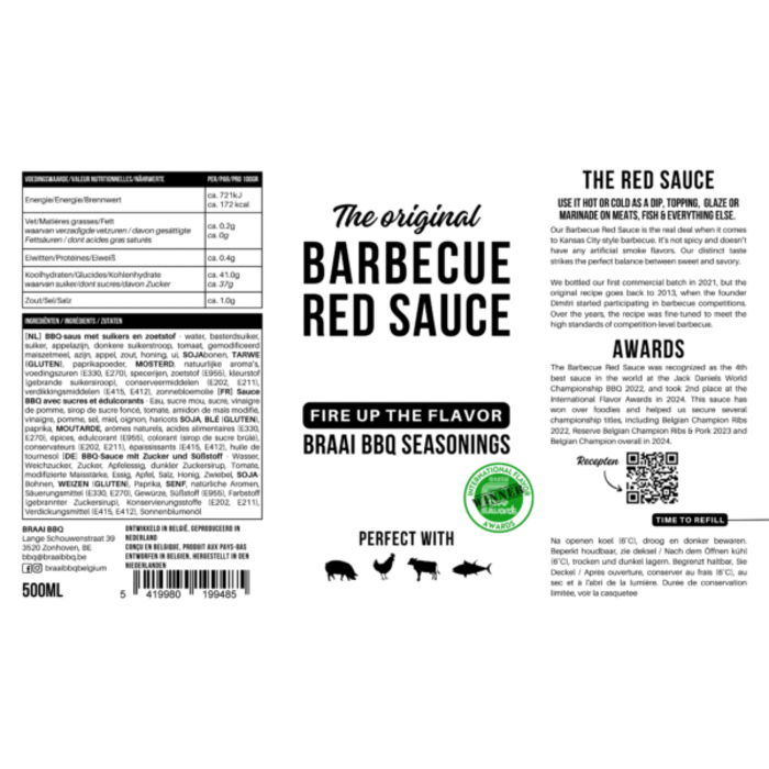 Braai BBQ Red Sauce Braai