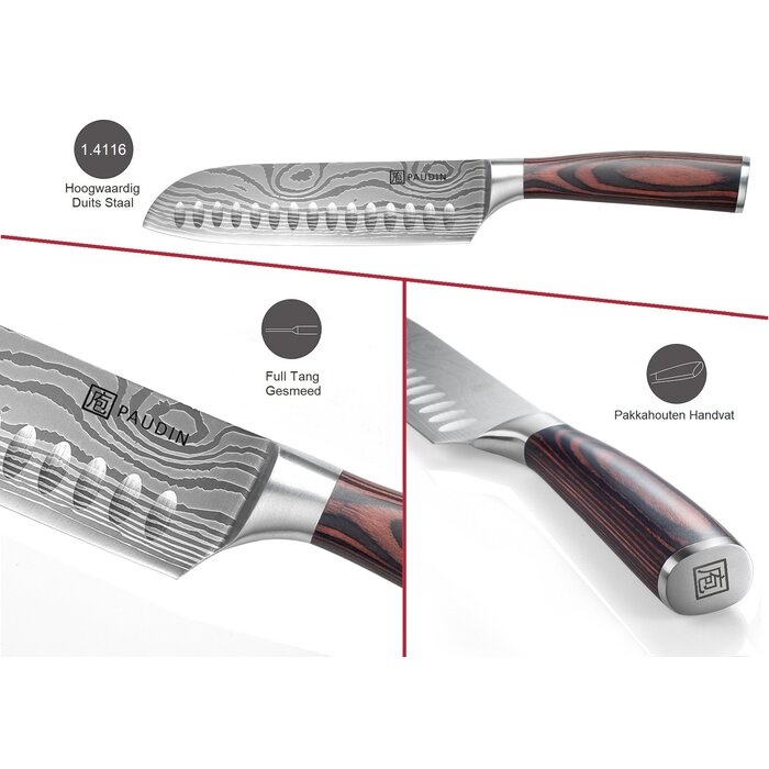 Paudin Universal Santoku mes Paudin N5