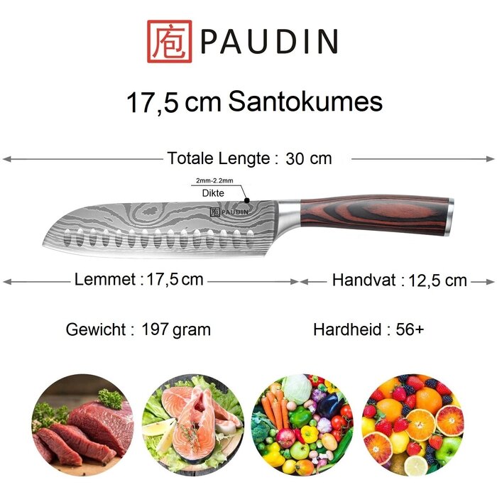 Paudin Universal Santoku mes Paudin N5