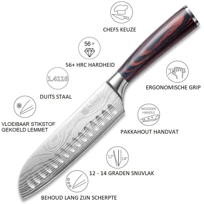 Paudin Universal Santoku mes Paudin N5