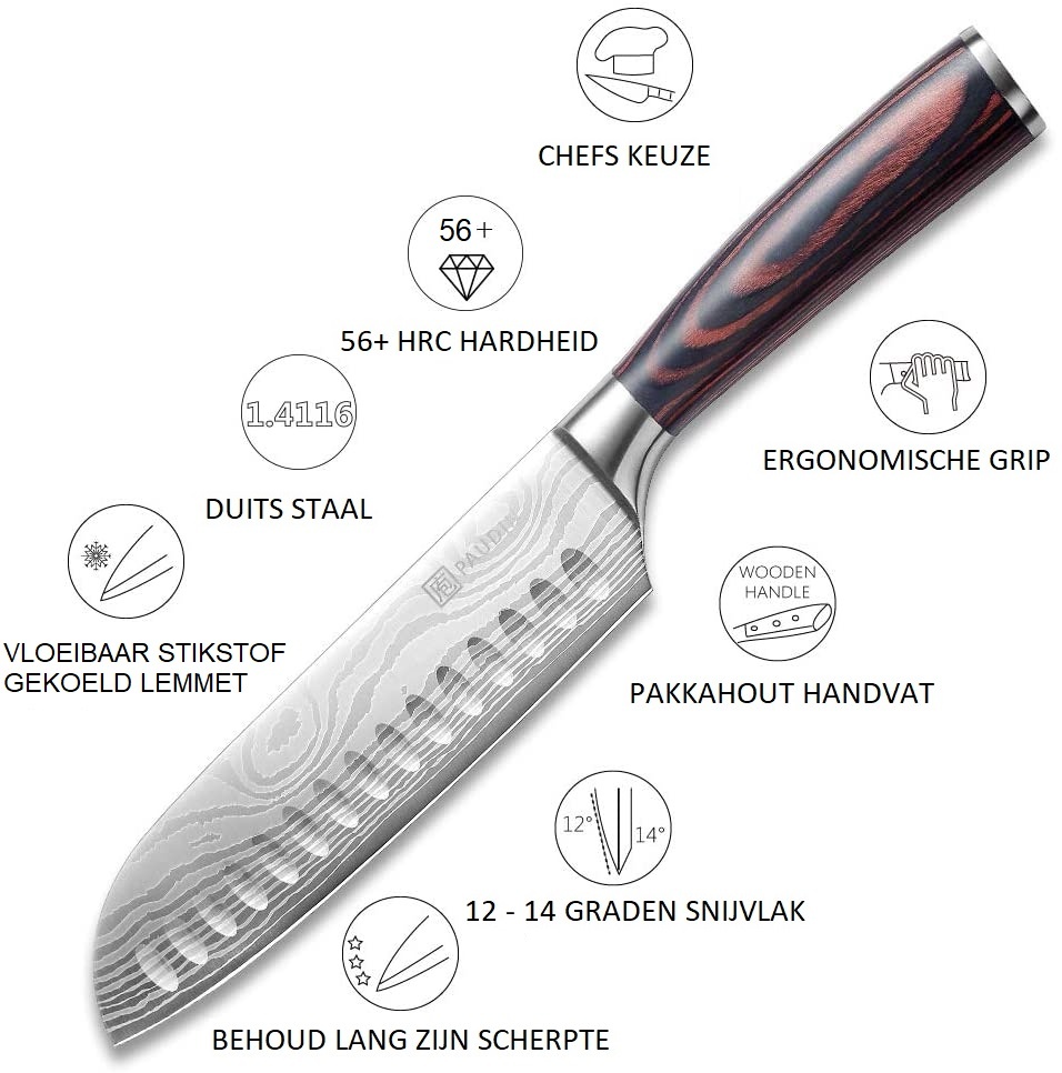Paudin Universal Santoku mes Paudin N5