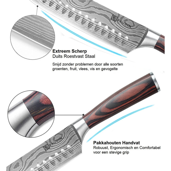 Paudin Universal Santoku mes Paudin N5