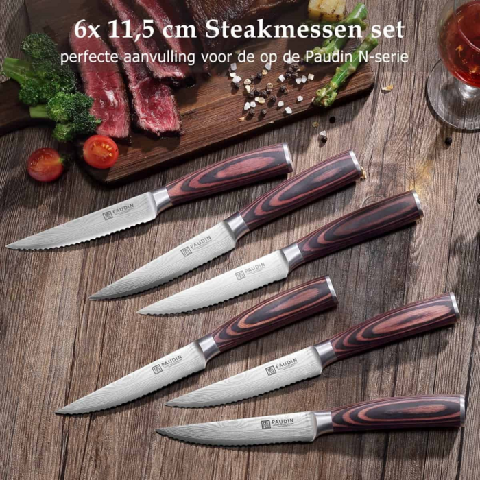 Paudin Universal S3 Premium Steakmessen Set Paudin