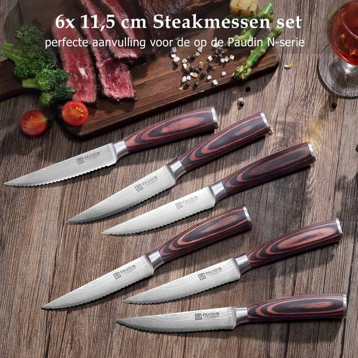 Paudin Universal S3 Premium Steakmessen Set Paudin