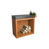 OFYR Butcher Block Storage 90 Corten Ceramic Dark Grey