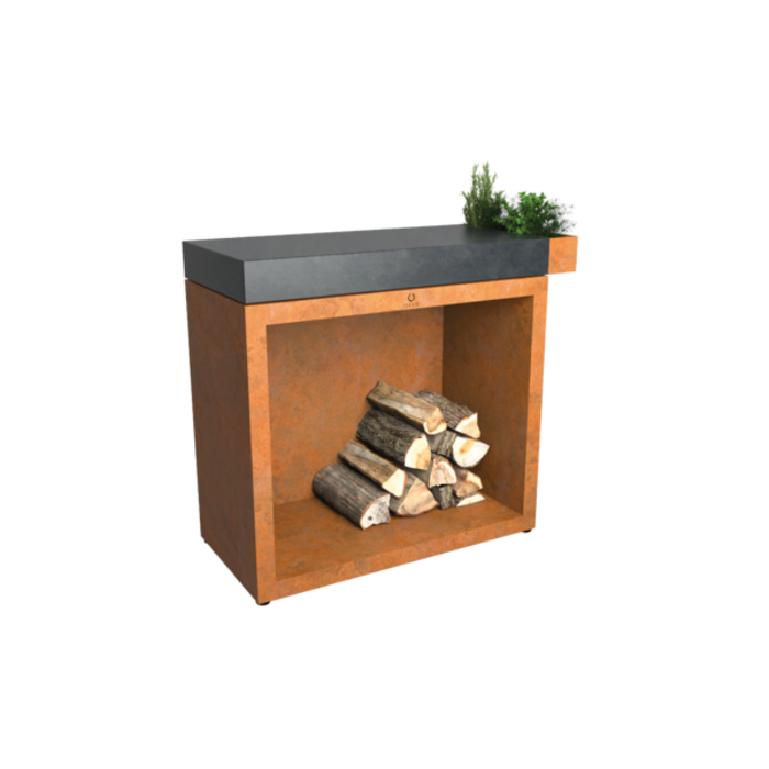 Ofyr OFYR Butcher Block Storage 90 Corten Ceramic Dark Grey