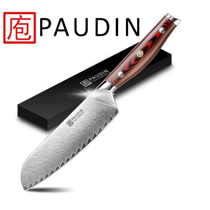 Paudin Plume Luxe P4 Santoku mes Paudin
