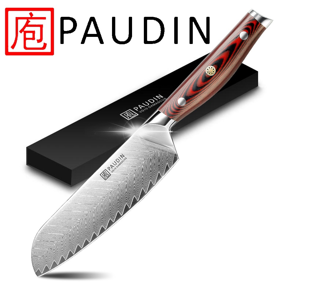 Paudin Plume Luxe P4 Santoku mes Paudin