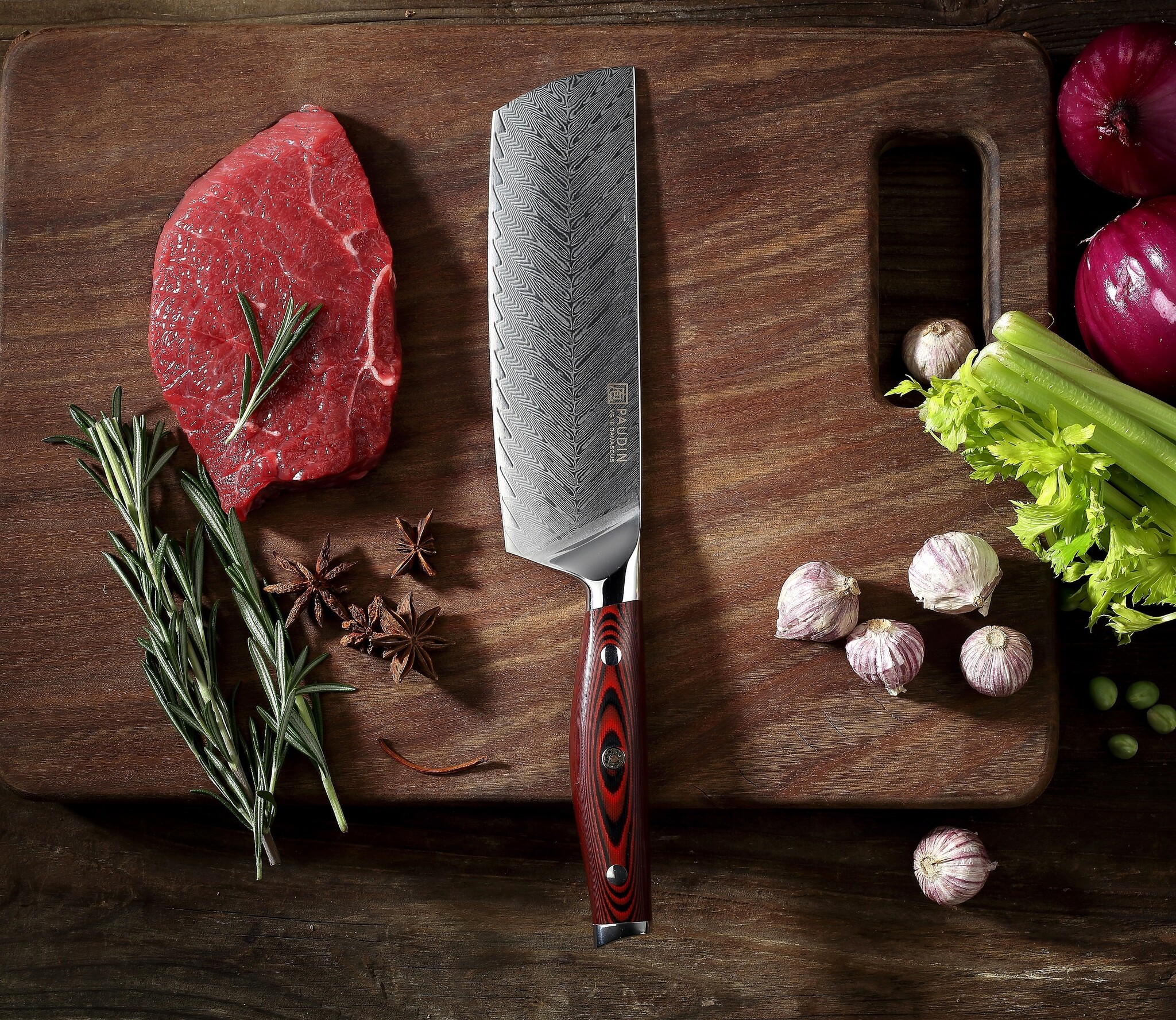 Paudin Plume Luxe P5 Nakiri Mes Paudin