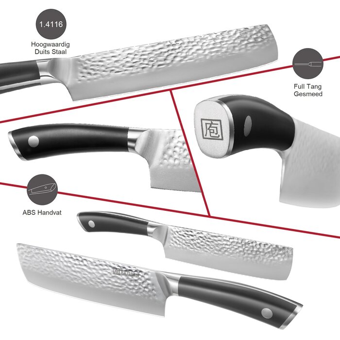 Paudin Hammered Pro HP4 Nakiri Mes Paudin