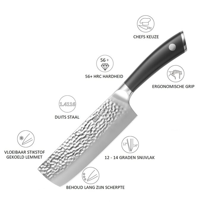 Paudin Hammered Pro HP4 Nakiri Mes Paudin