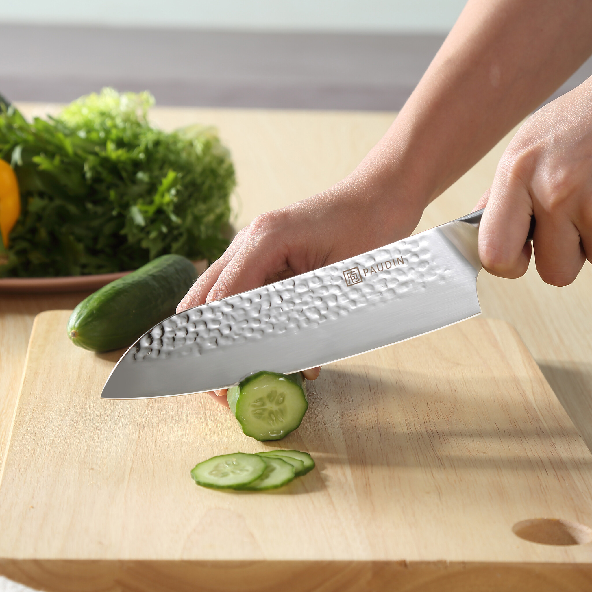 Paudin Hammered Pro HP3 Santoku Mes Paudin