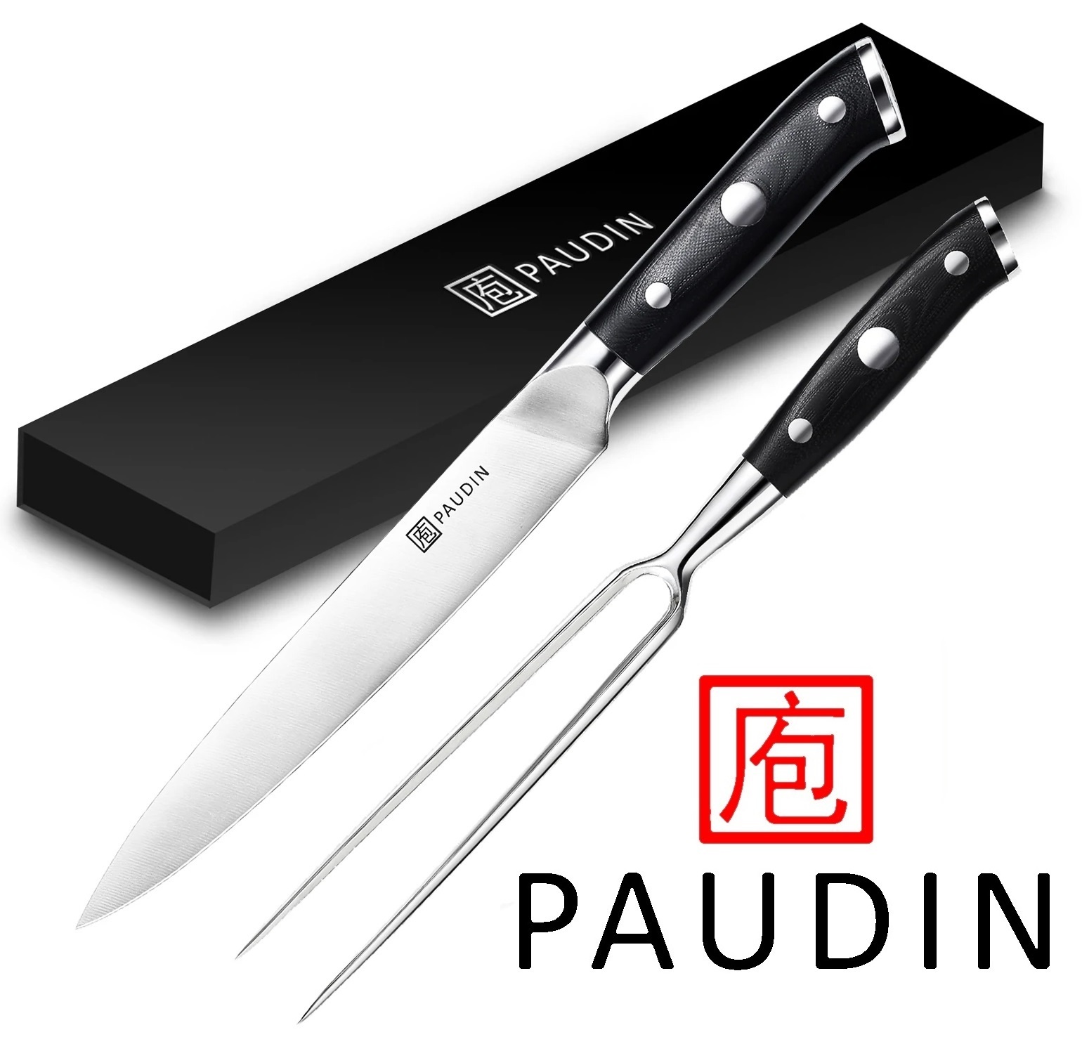 Paudin Ultra Dark Premium D9 Vleesmes en Vork Paudin