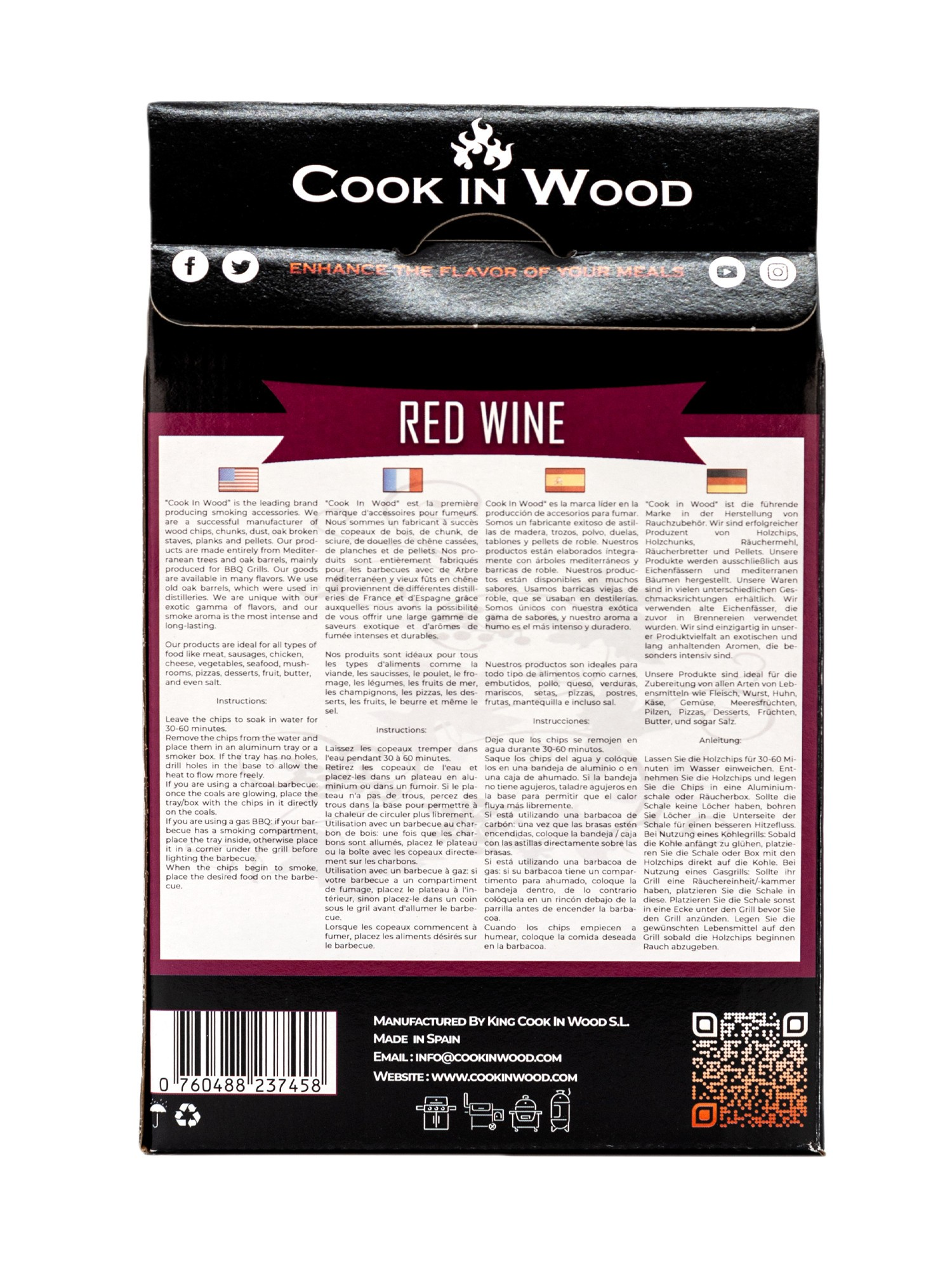 Cook in Wood Cook in Wood  Rode wijn Rookchips
