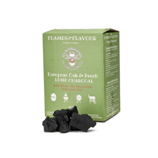 Flames & Flavour Houtskool Europese Eiken & Beuken Houtskool 9 kilo – Flames & Flavour