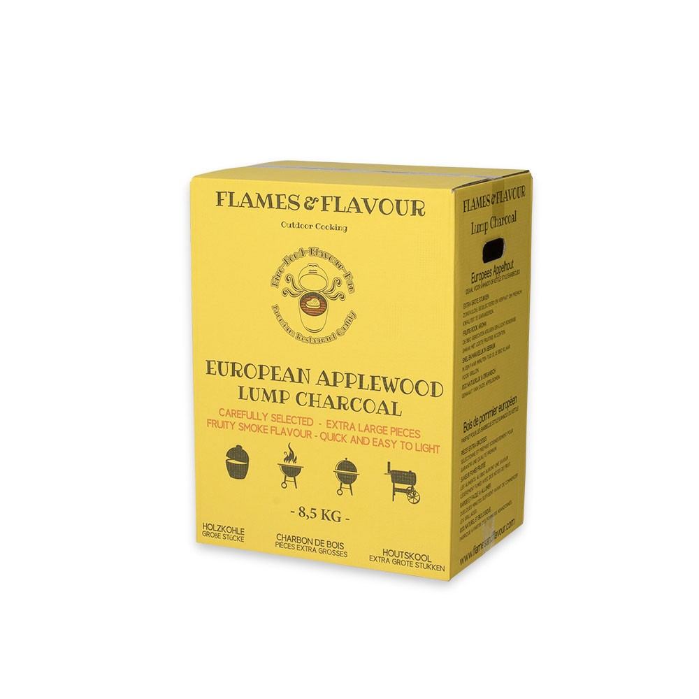 Flames & Flavour Houtskool Europees Appelhout Houtskool 8.5 kilo – Flames & Flavour