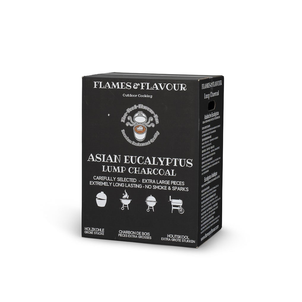 Flames & Flavour Houtskool Aziatische Eucalyptus Big Block Houtskool 9 kilo – Flames & Flavour