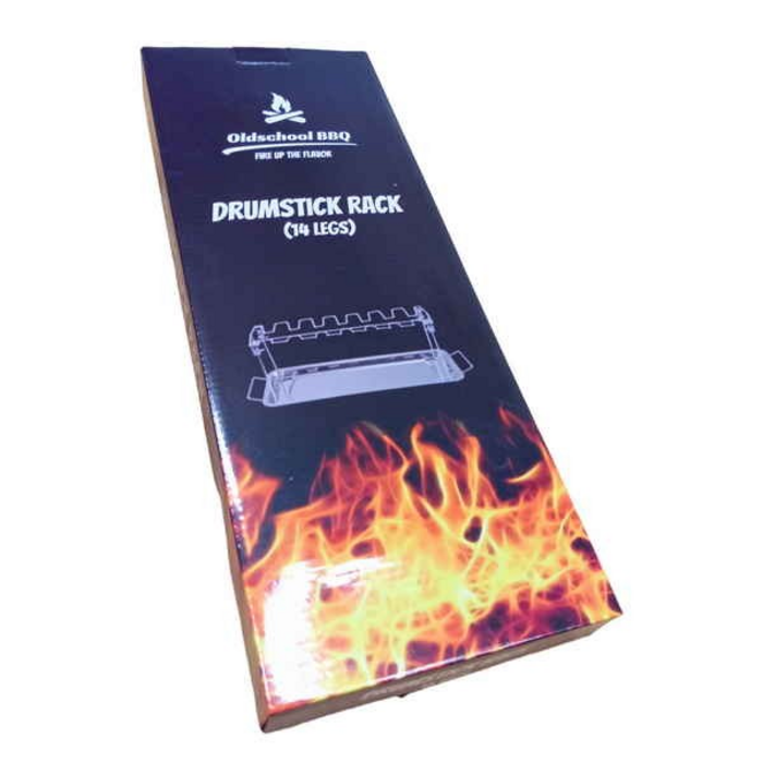 Old School  RVS Drumstick Rack van Oldschool BBQ