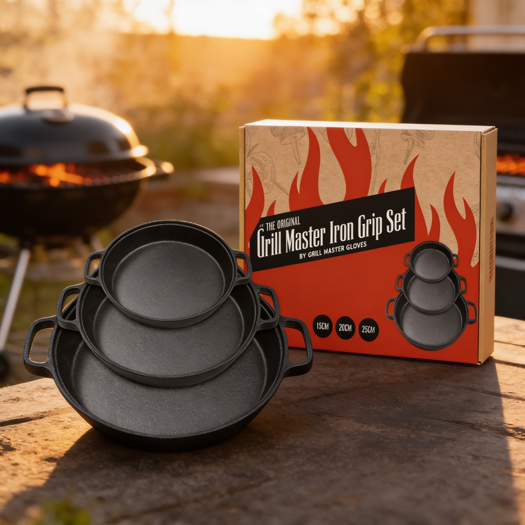 Grill Master  Grill Master Iron Grip Set