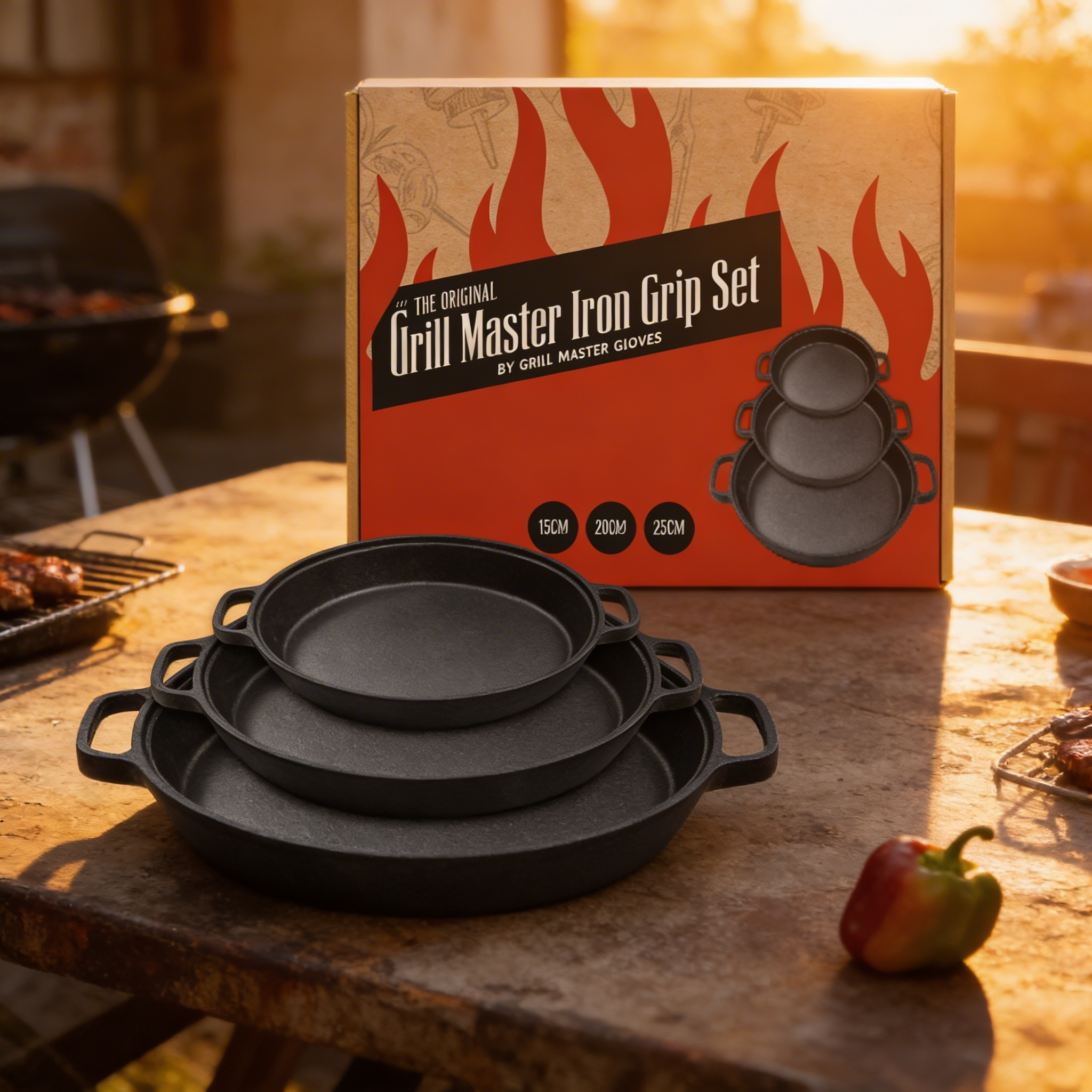 Grill Master  Grill Master Iron Grip Set