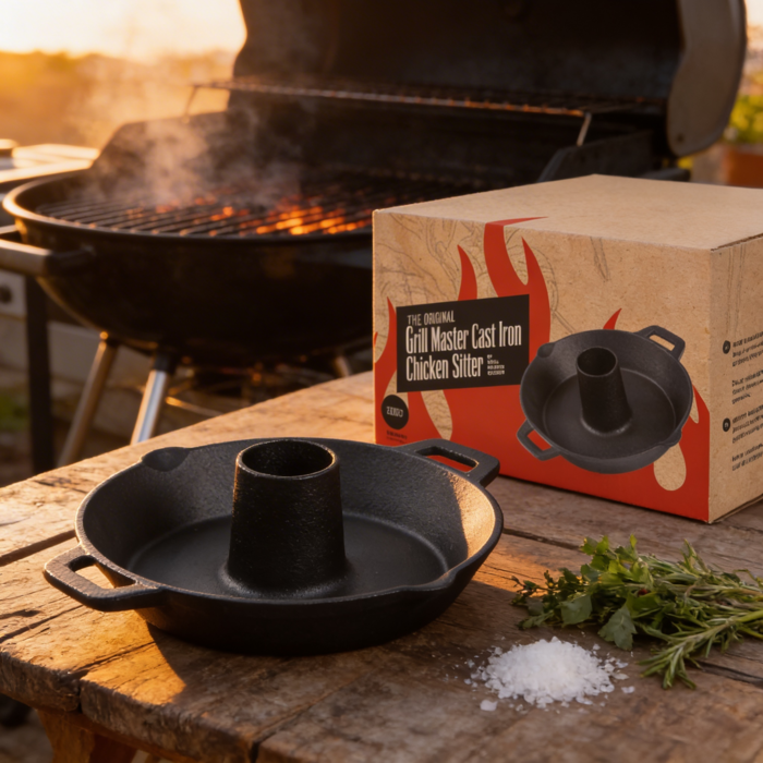 Grill Master  Iron Chicken Sitter