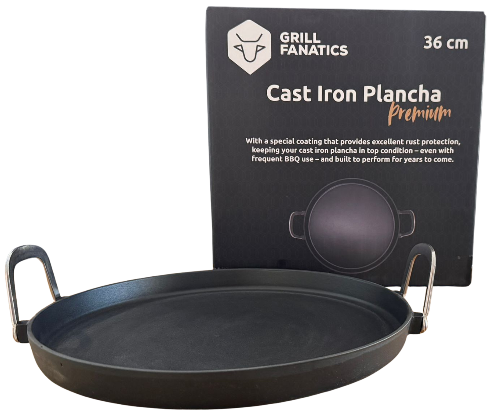 Grill Fanatics Cast Iron Plancha 36 cm Grill Fanatics