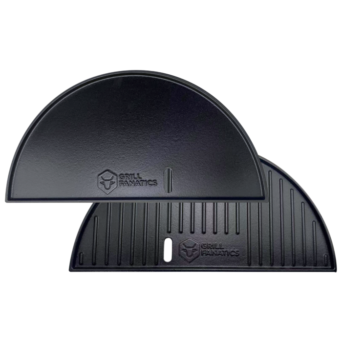 Grill Fanatics Cast Iron Half Moon Griddle & Plancha 46 cm Grill Fanatics
