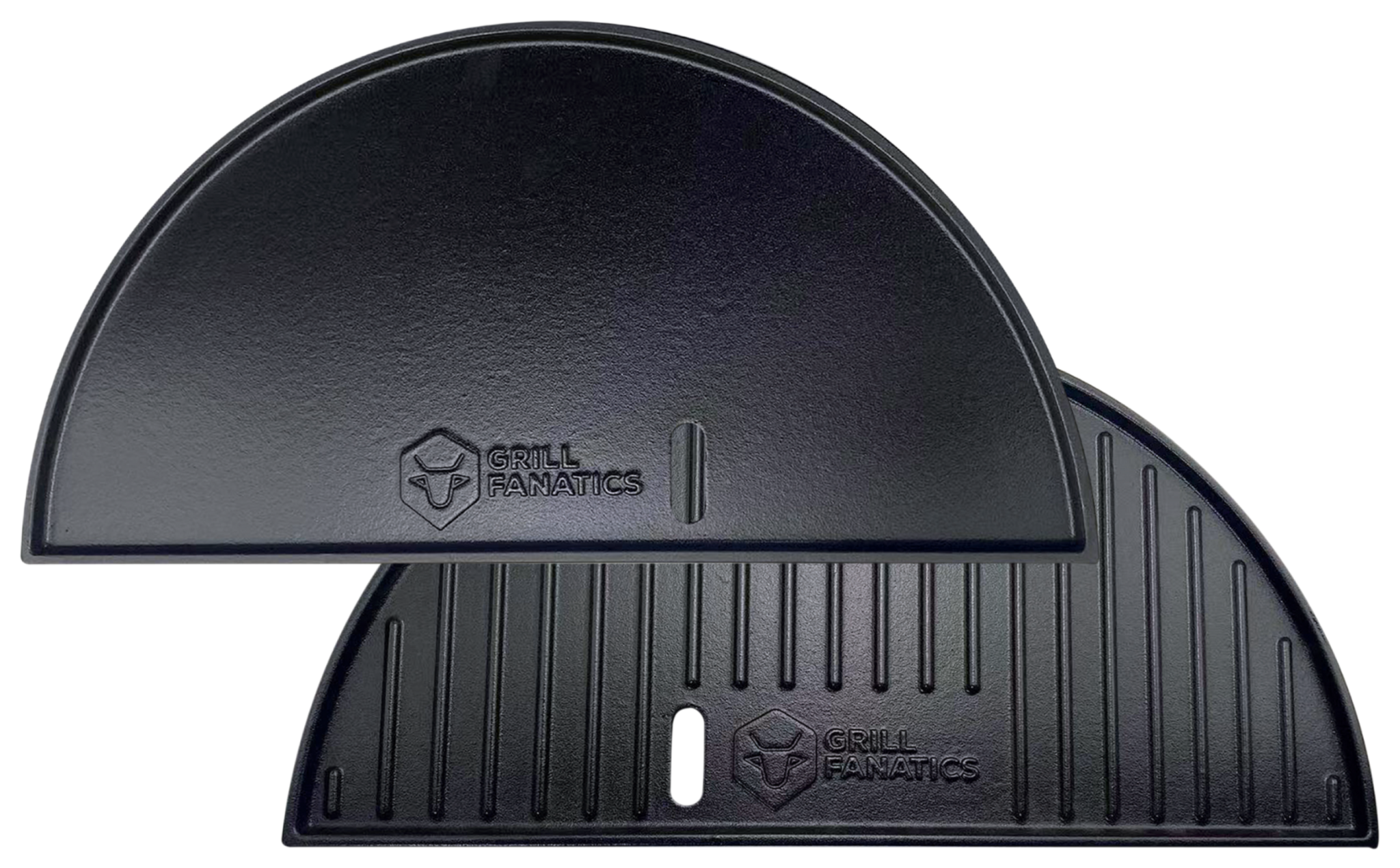 Grill Fanatics Cast Iron Half Moon Griddle & Plancha 46 cm Grill Fanatics