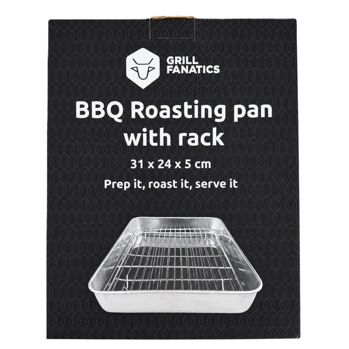 Grill Fanatics Roasting Pan with Rack 31 x 24 x 5 cm Grill Fanatics