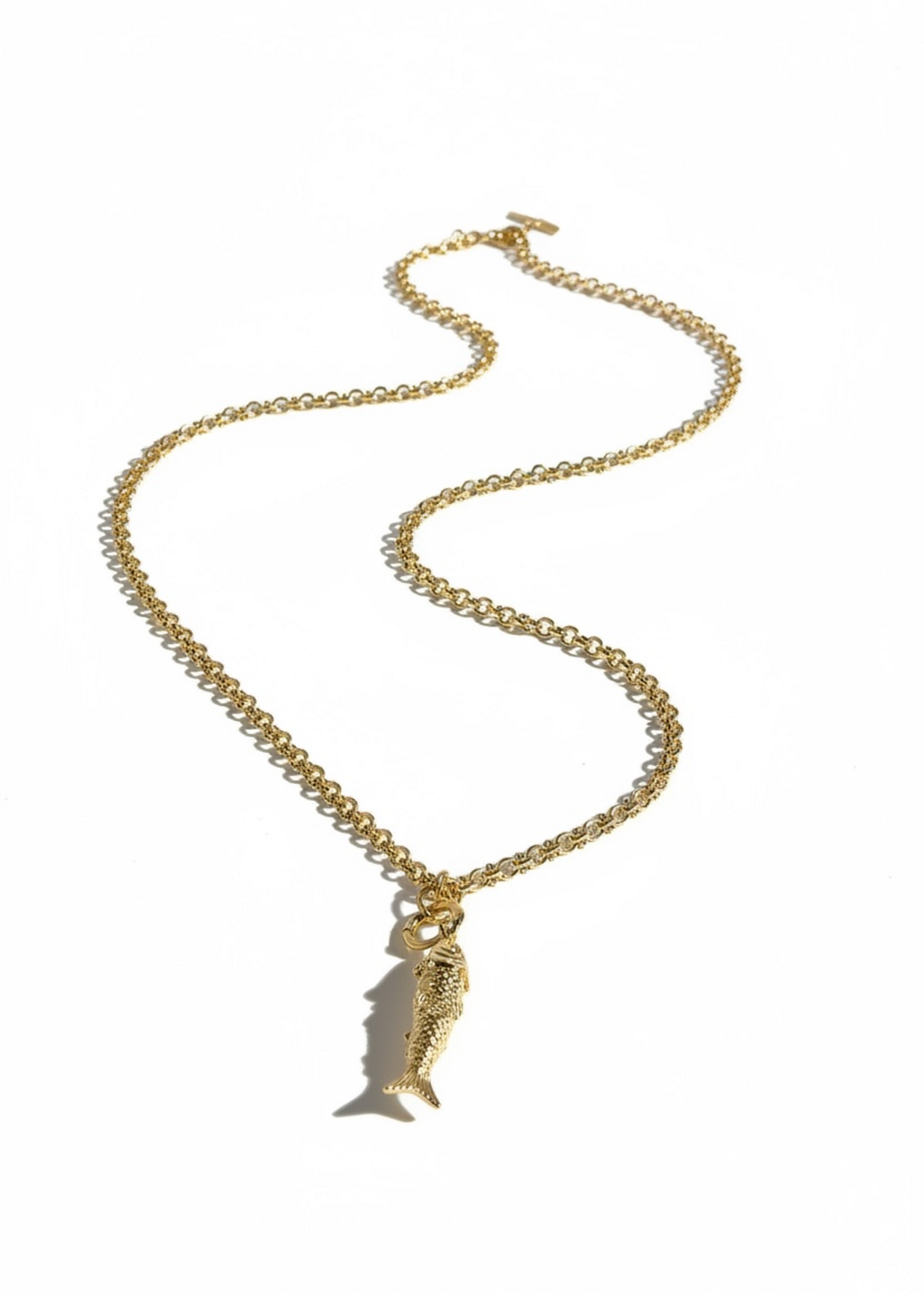 Nakony Halsketting Goudkleur, Hanger 3D Vis Flexibel, Plat Bewerkt met 3D Vis (6cm)