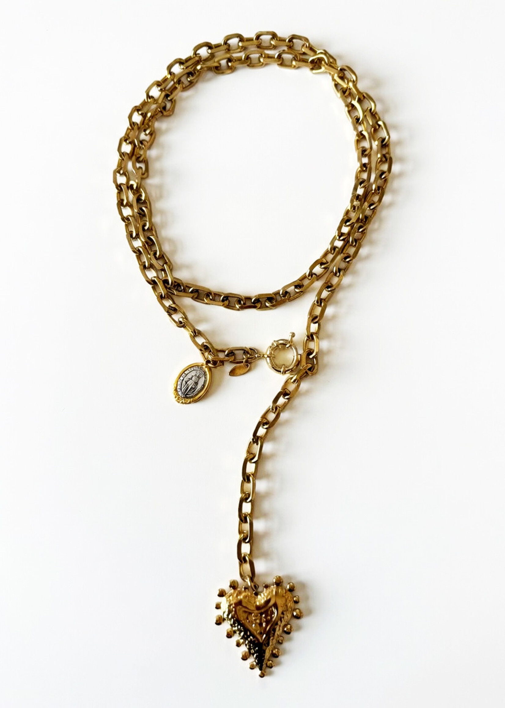 Nakony  POWER Heart chain Gold