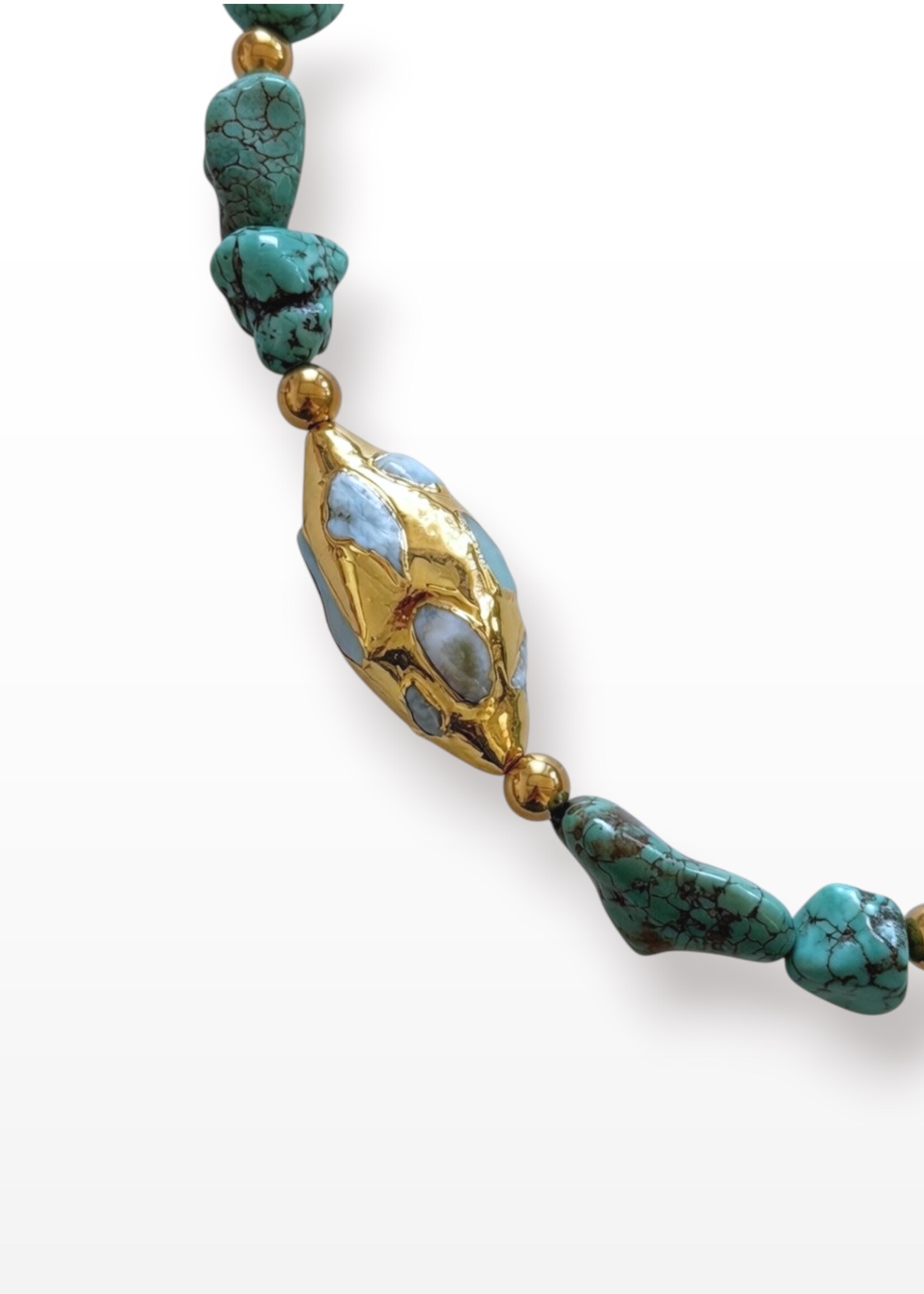 Nakony Lagoon Stone Necklace - A Flow of Calm, Color and Natural Harmony