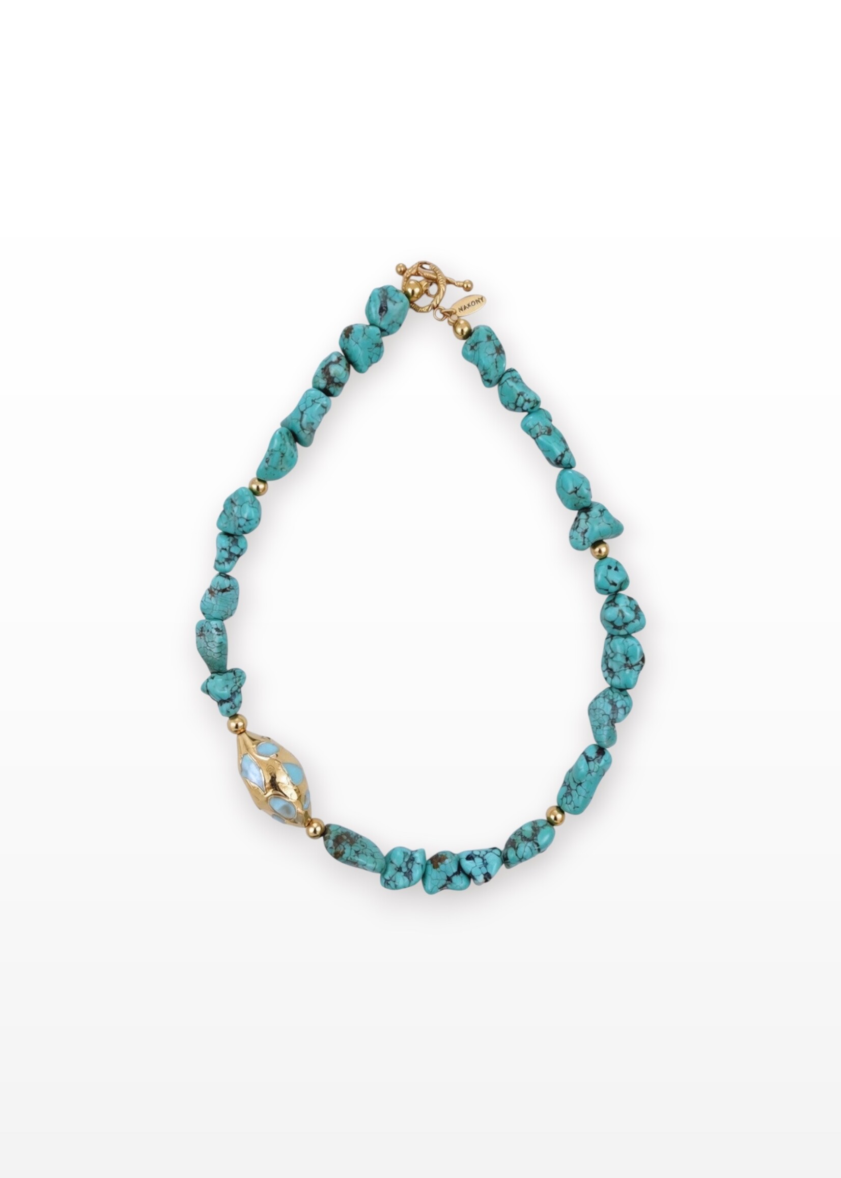 Nakony Lagoon Stone Necklace - A Flow of Calm, Color and Natural Harmony