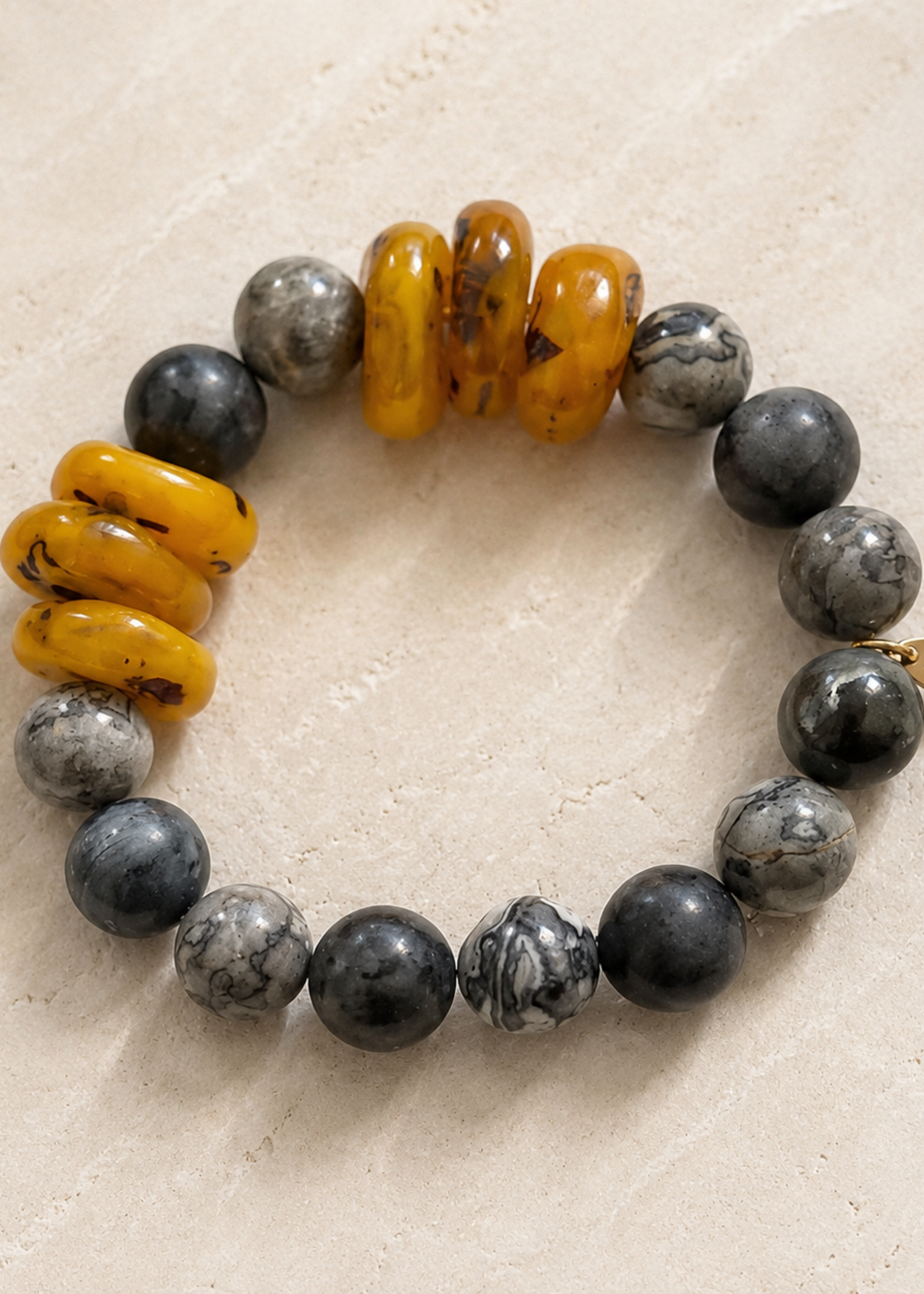 Nakony Amber Storm Statement Bracelet
