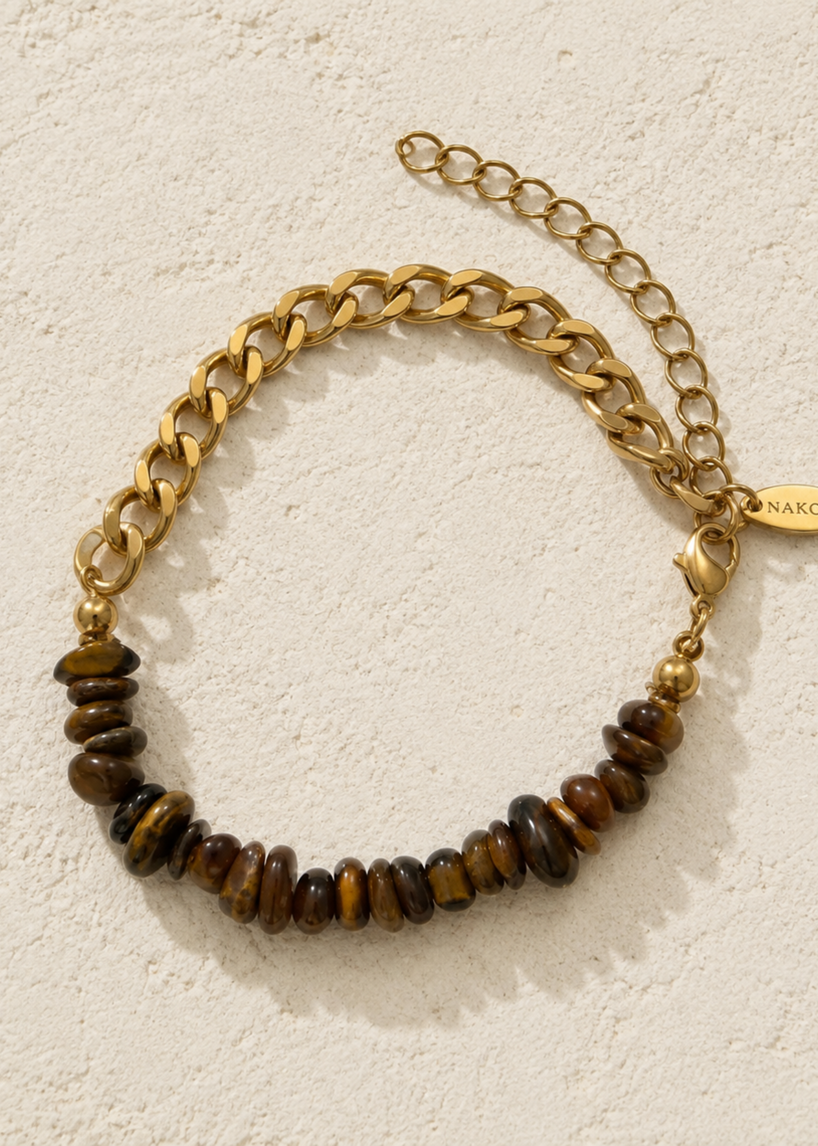 Nakony Battery Park Tiger Eye Bracelet