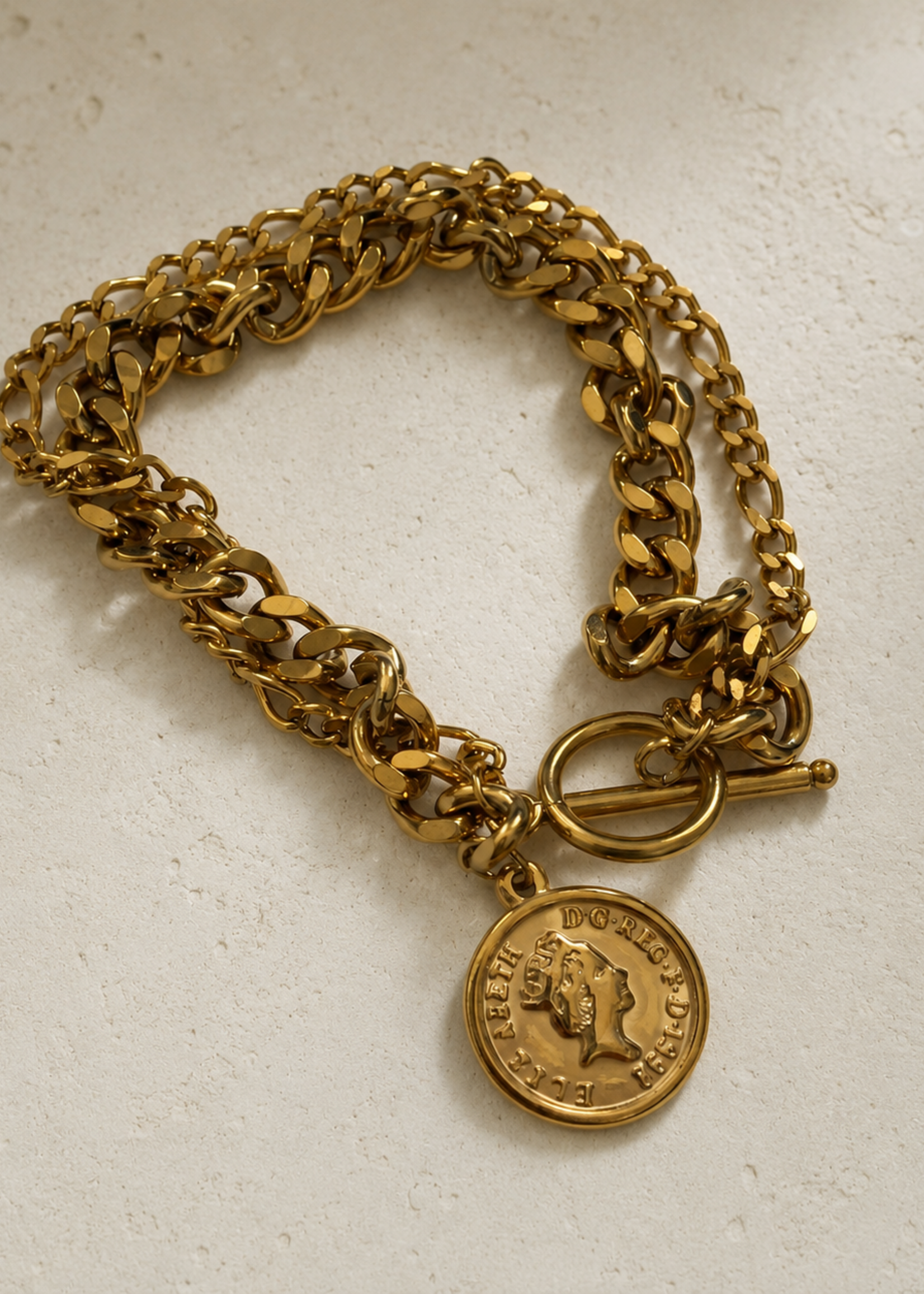 Nakony Wall Street Coin Bracelet
