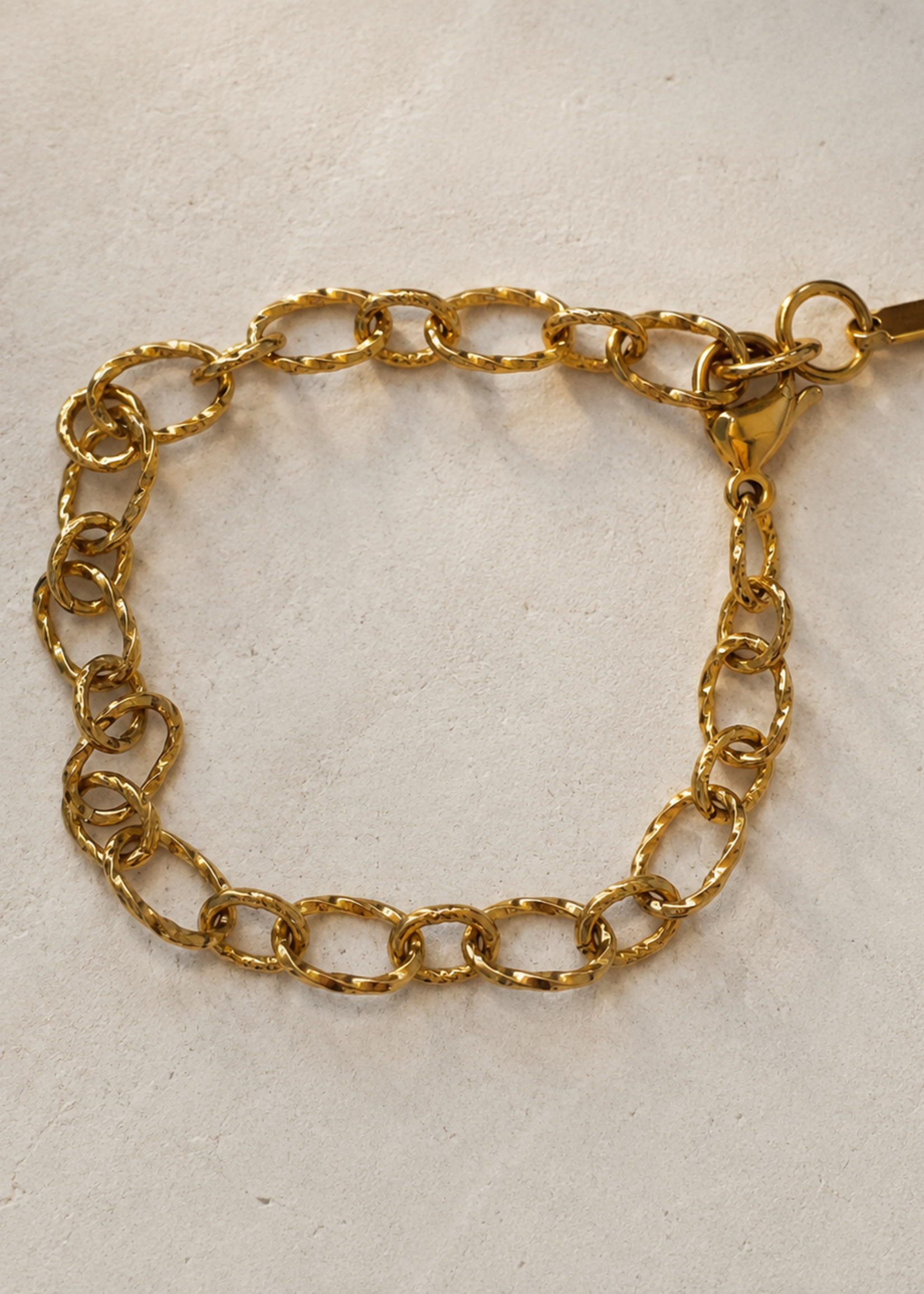 Nakony Harlem Hammered Link Bracelet